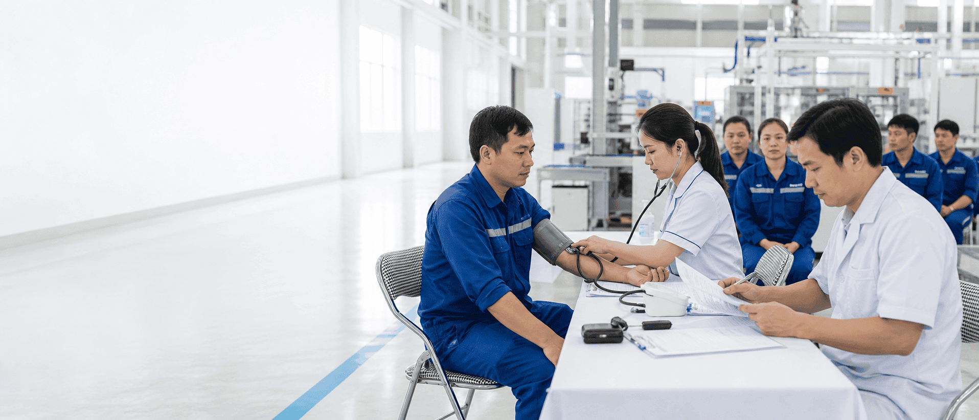 Khám sức khỏe nghề nghiệp tại nhà máy